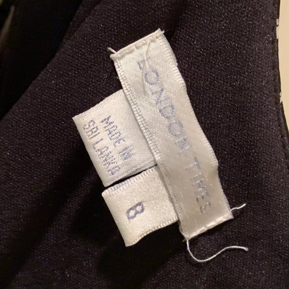 London Times black white floral wiggle dress - Picture 3 of 4